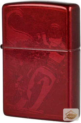Zippo Motorrad-Motiv Feuerzeug, Candy Apple Red