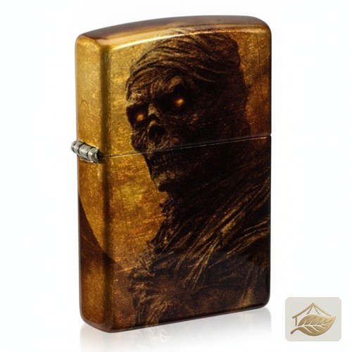 Zippo Sturmfeuerzeug Mumie, 540 Color Druck Goldbraun