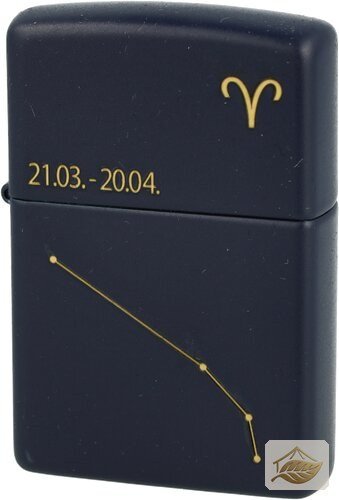 Zippo Astro-Feuerzeug Widder, Marineblau matt