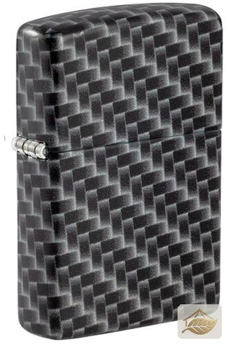 Zippo Feuerzeug Carbonfaser-Optik, Weiß Schwarz Matt