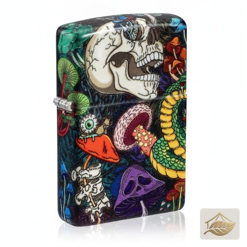 Zippo Psychedelischer Totenkopf, Benzinfeuerzeug 540°