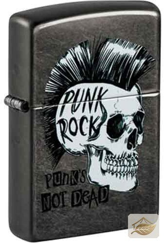 Zippo Punk Rock Skull, Grey Dusk mit Used-Look