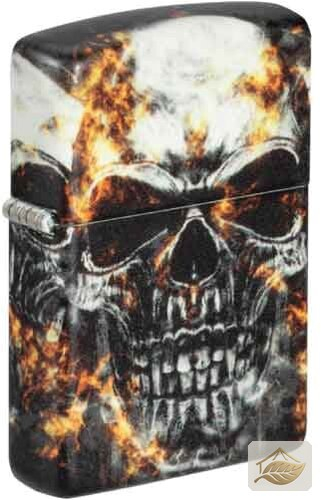 Zippo Smokley Skull, brennender Totenkopf in Bunt