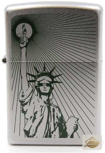 Zippo Feuerzeug Freiheitsstatue, glänzendes Chrom