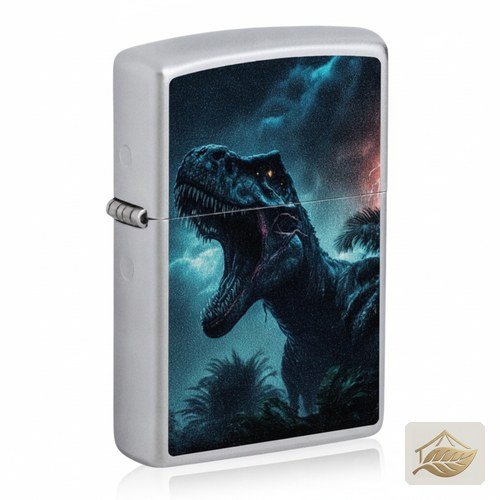 Zippo Tyrannosaurus Rex, Benzinfeuerzeug Satin Chrome