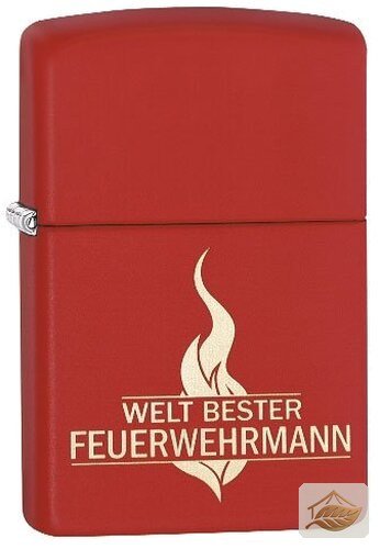 Zippo Feuerzeug für Feuerwehrleute, Rot Matt